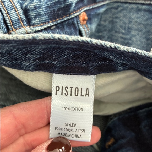 NWT Pistola Lexi Jean Mid Rise Bowed Straight Leg Artisan Wash Sz 27 - Picture 9 of 9